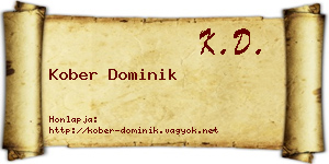 Kober Dominik névjegykártya